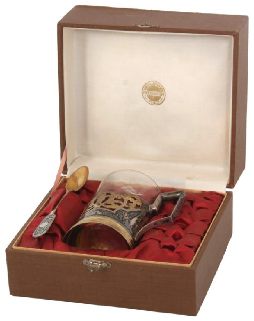 Russian Silver & Niello Cup and Spoon (1 of 10)