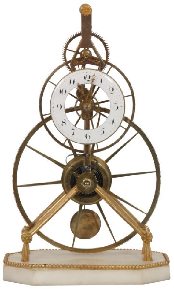 Brass Great Wheel Skeleton Clock Nov 11, 2017 Fontaine's Auction
