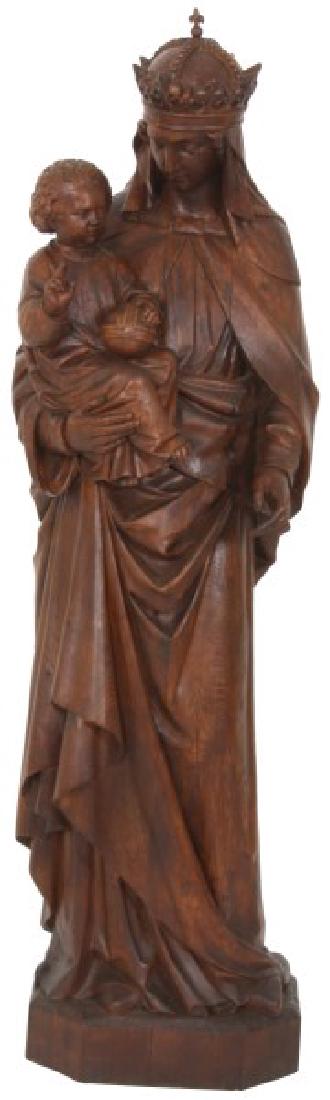 5 ft. Standing Figural Carved Madonna & Child (1 of 10)