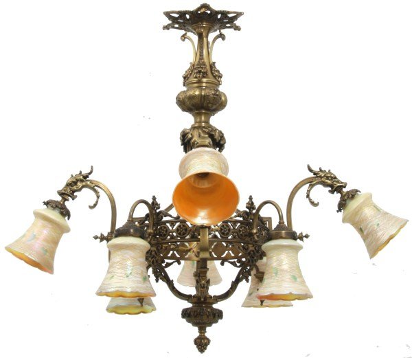 8 Light Bronze Chandelier (1 of 10)