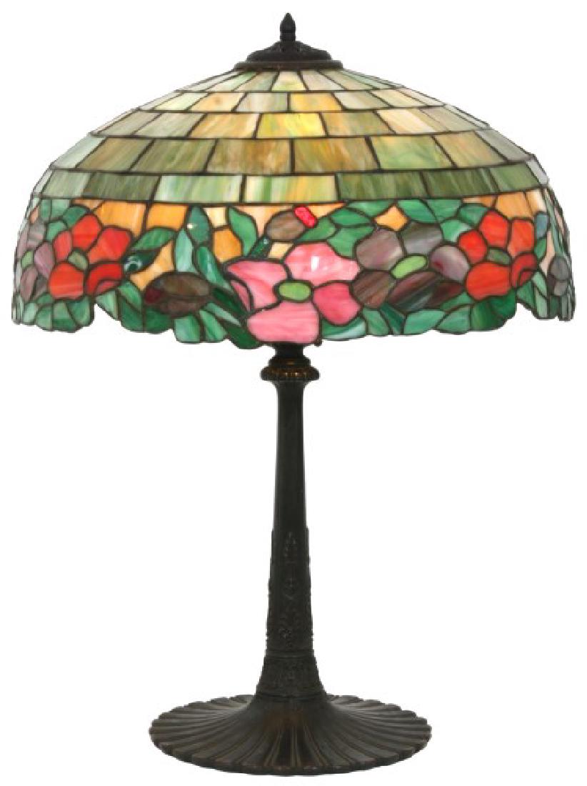19 in. Wilkinson Leaded Floral Table Lamp (1 of 10)