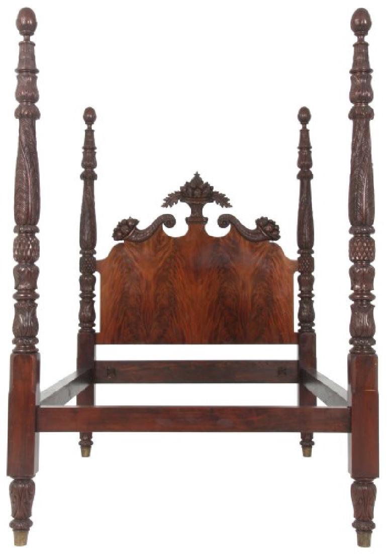 Excellent Acanthus Carved Mahogany 4 Poster Bed (1 of 10)
