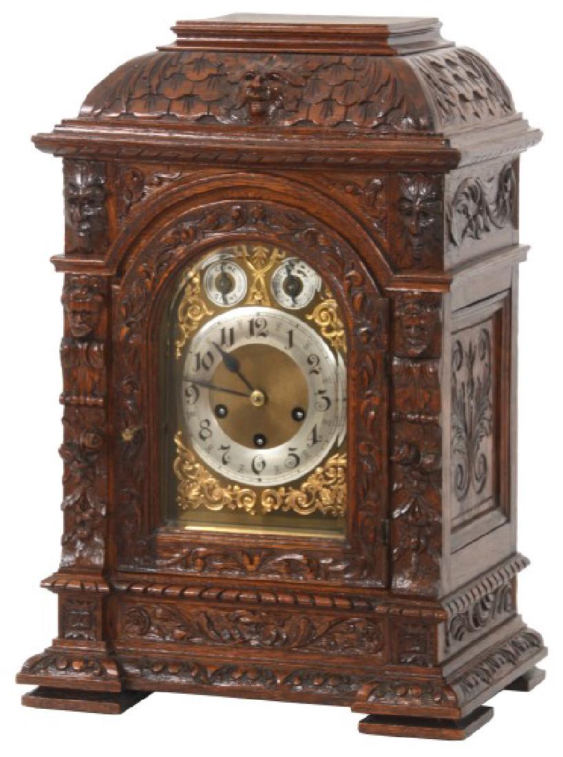 Junghans Carved Oak Westminster Bracket Clock (1 of 10)