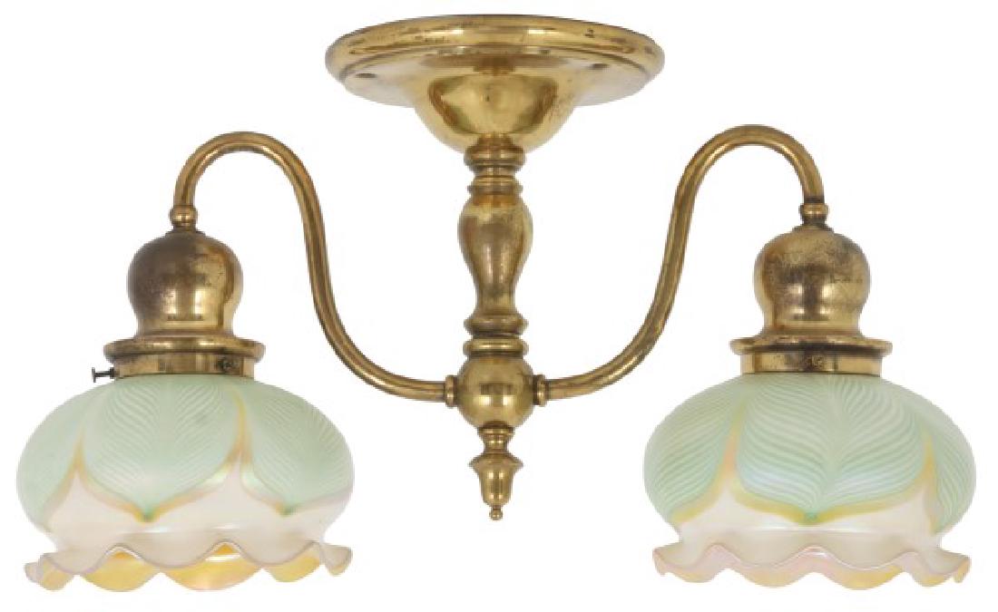 2 Light Quezal Pulled Feather Ceiling Fixture (1 of 6)