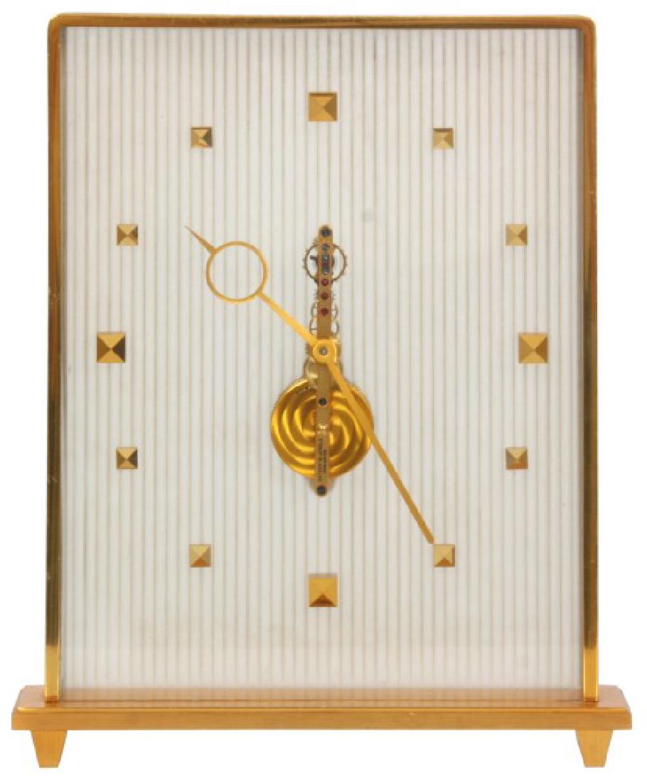 Le Coultre Gilt Brass Skeleton Desk Clock (1 of 10)