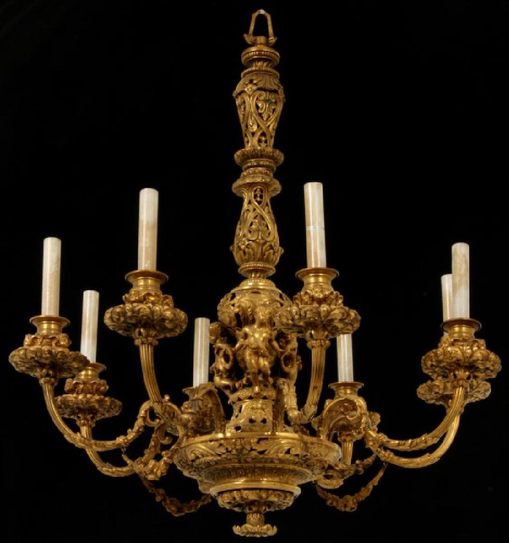 Figural Gilt Bronze Chandelier attr. Caldwell (1 of 10)