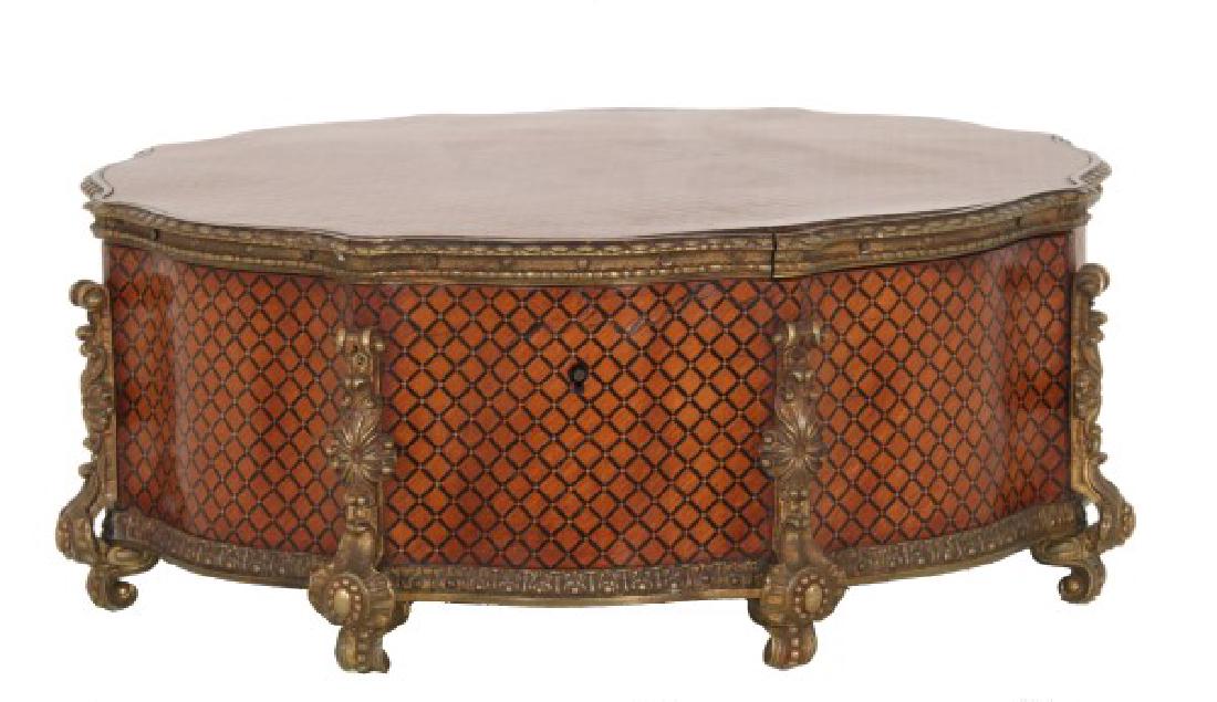 Brass Mounted Inlaid Rosewood Box (1 of 8)