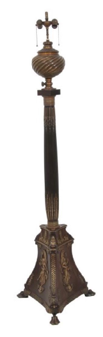 Bronze Mounted Mahogany Empire Floor Lamp (1 of 10)