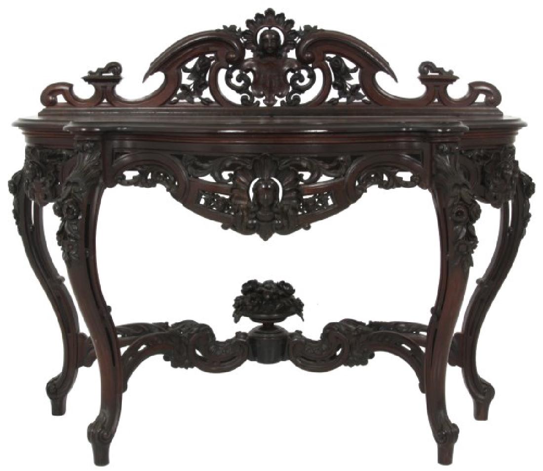 Rococo Pierced Carved Rosewood Console (1 of 10)