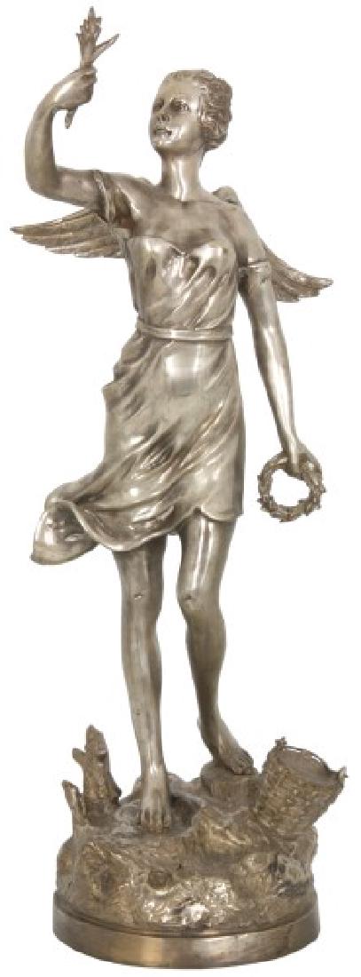 Silvered Bronze Goddess Sculpture - Victoria (1 of 10)