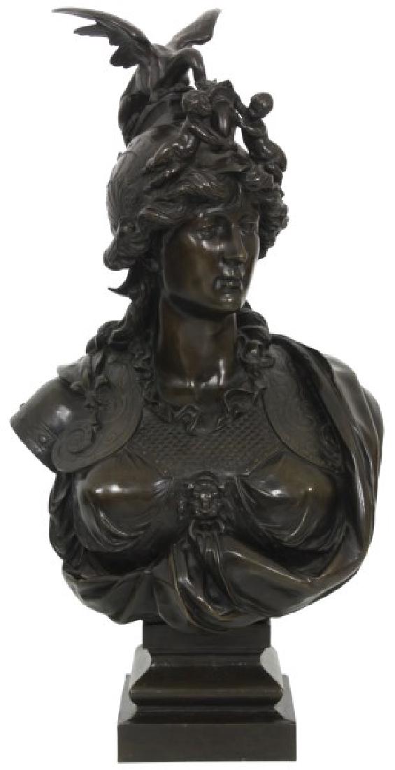 Signed Dubois Lg. Bronze Bust Of A Woman (1 of 10)