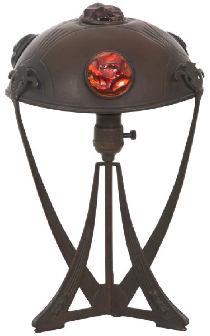 Austrian Bronze Chunk Jewel Table Lamp (1 of 10)
