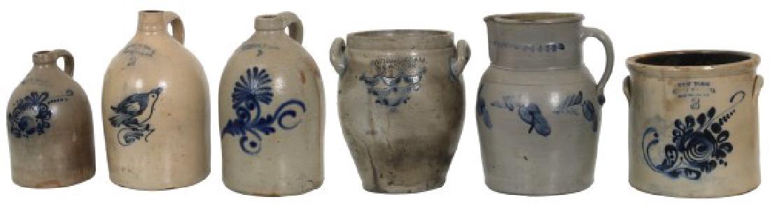 6 Cobalt Decorated Crocks And Jugs (1 of 10)