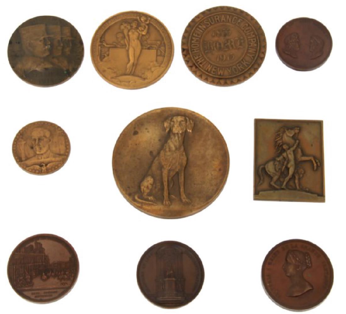 10 Assorted Bronze And Copper Medallions (1 of 10)