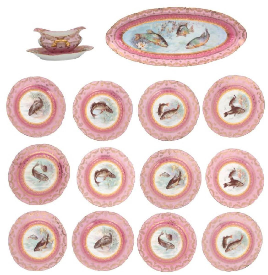 14 Pcs. Victoria Carlsbad Porcelain Fish Set (1 of 10)