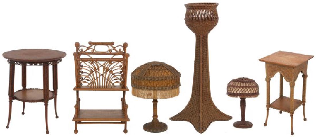 6 Pcs. Victorian Wicker Side Pieces (1 of 10)