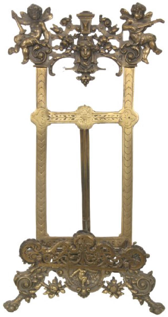 Relief Decorated Brass Table Easel (1 of 10)