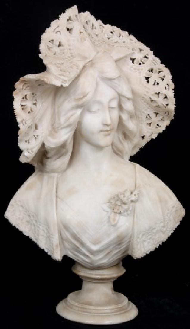 A. Cipriani Carved Marble Bust Of A Woman (1 of 10)