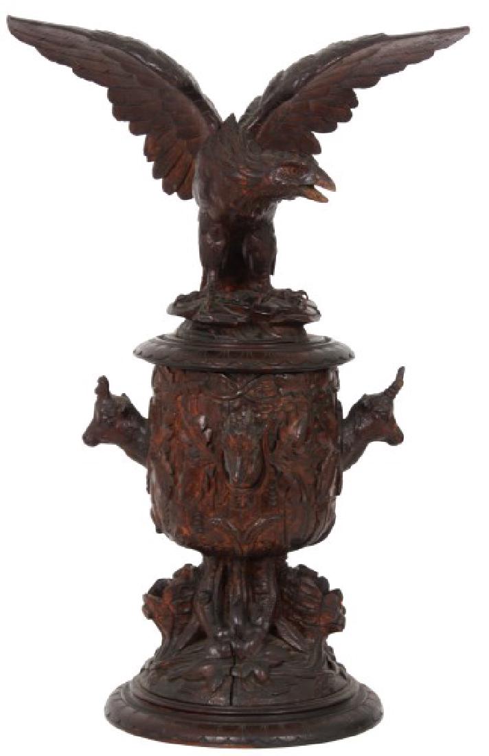 Lg Figural Black Forest Covered Urn (1 of 9)