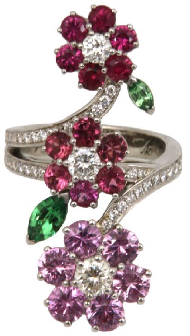 18K Van Cleef & Arpels Floral Bypass Ring (1 of 10)