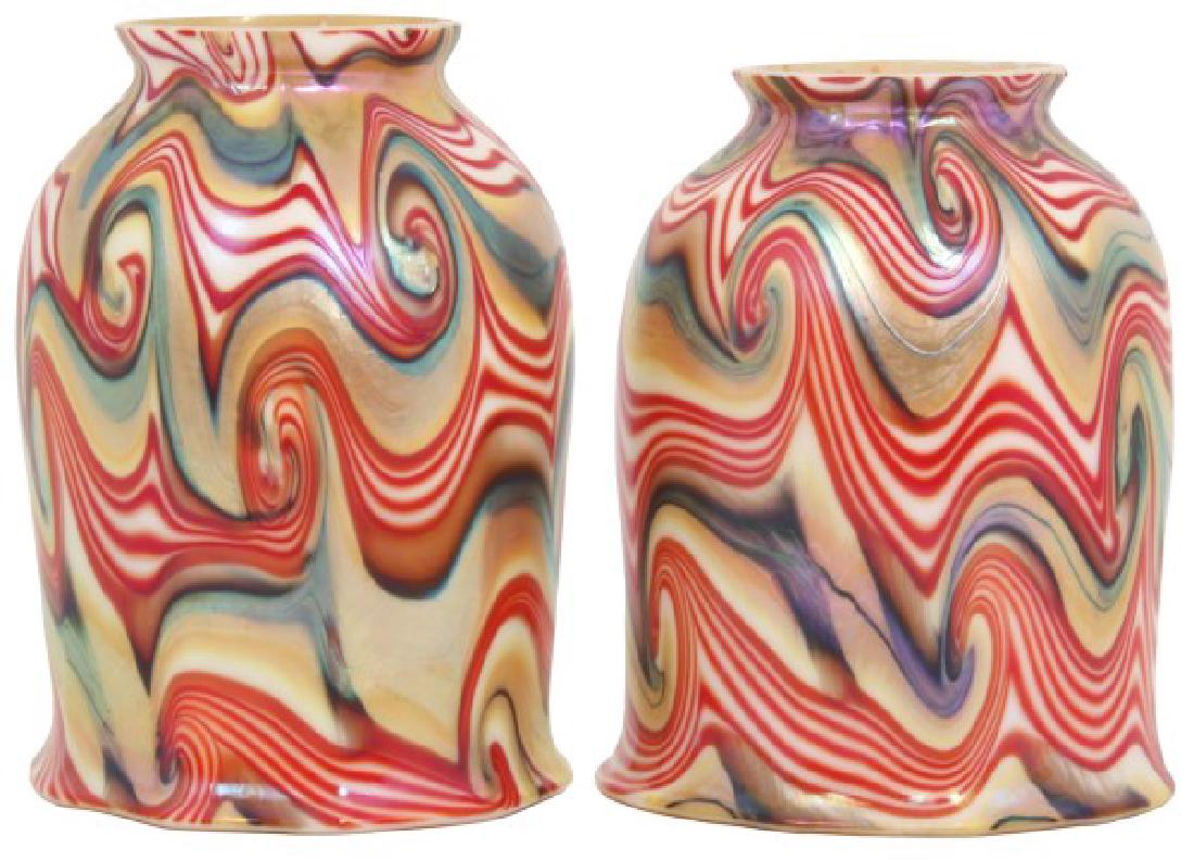 Rare Pr. King Tut Art Glass Shades (1 of 5)