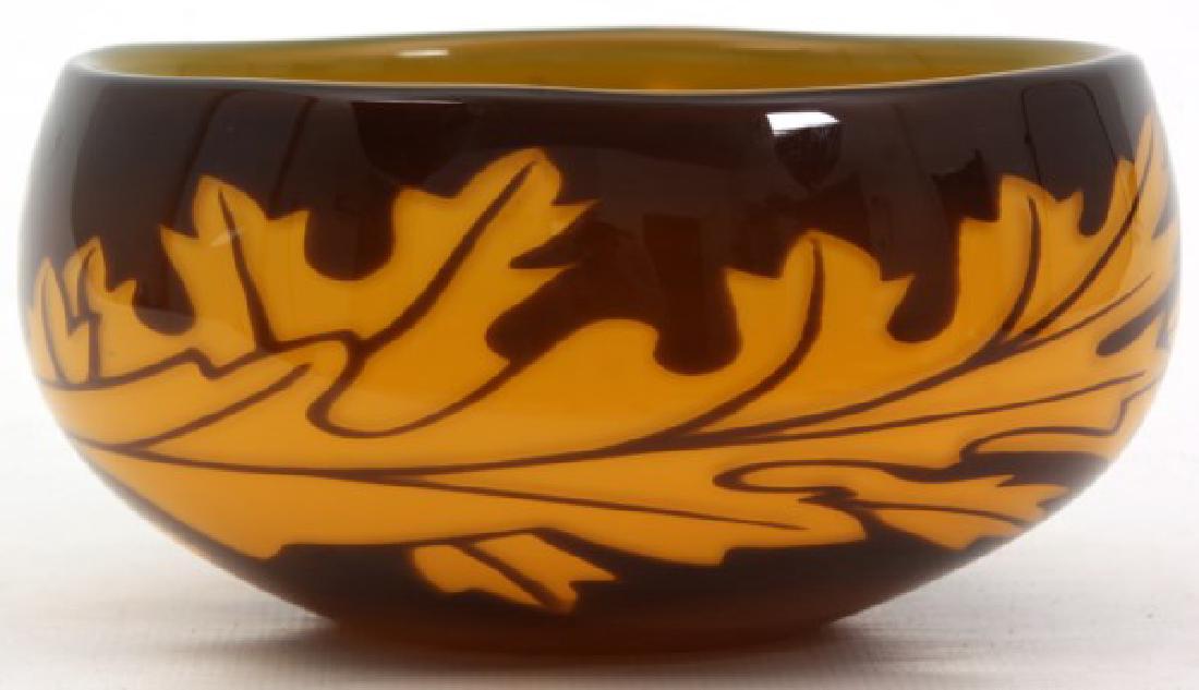 Orrefors Leaf Decorated Glass Bowl (1 of 6)