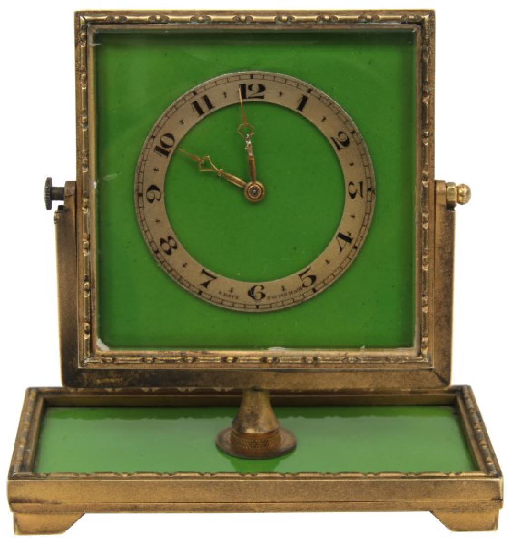 Bronze and Enamel Desk Clock (1 of 7)