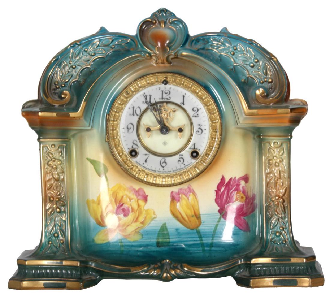 Ansonia Royal Bonn China Clock La Orb Mar 24 2018 Fontaine S Auction Gallery In Ma