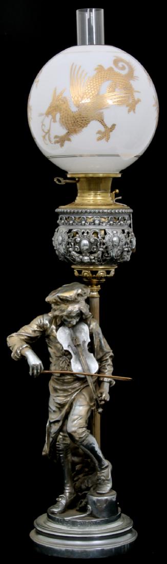 Figural Silver Plated Banquet Lamp (1 of 10)