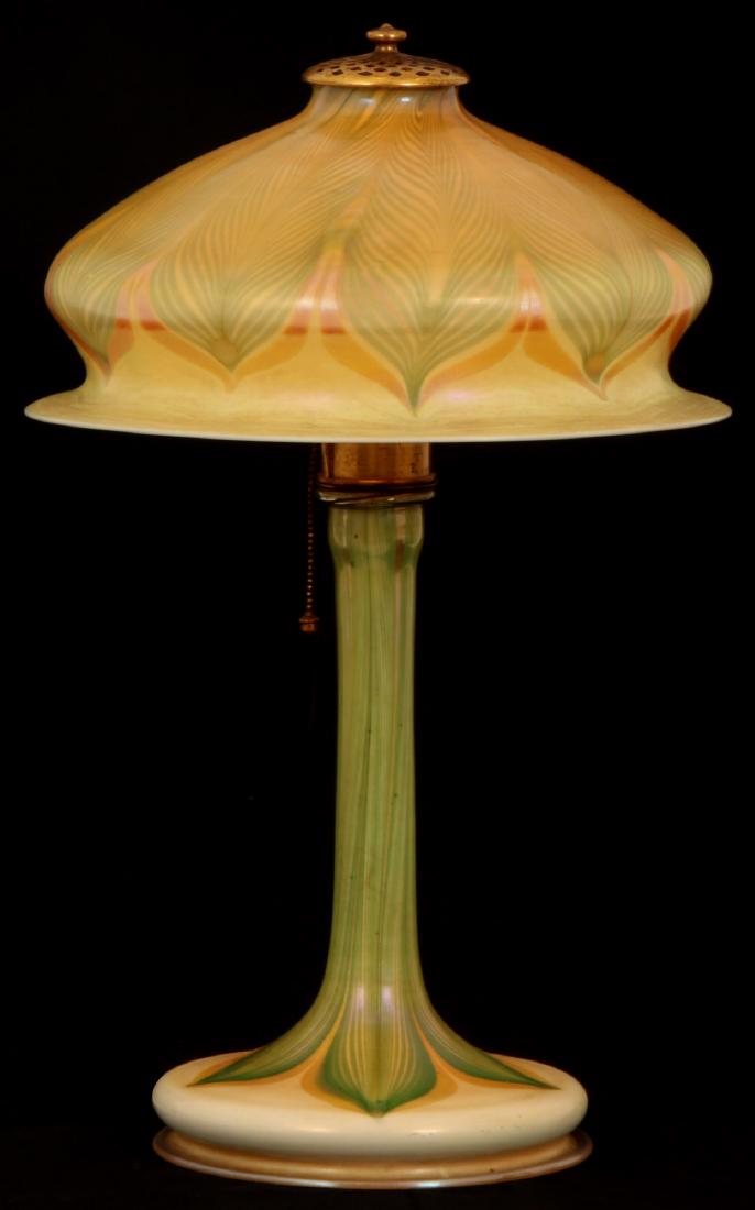 Tiffany Favrile Pulled Feather Table Lamp (1 of 11)