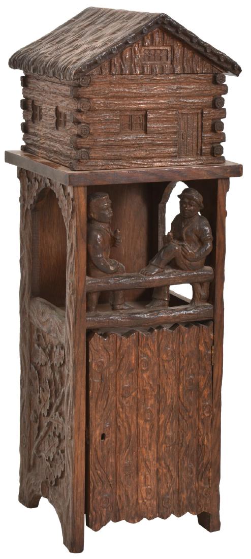 Black Forest Carved Smoking Stand (1 of 10)