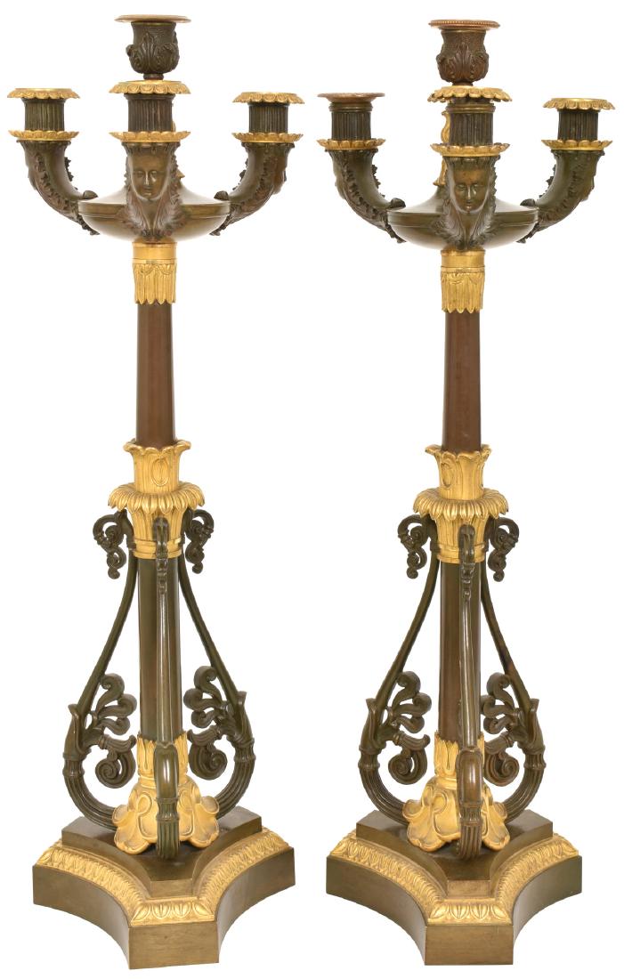 Pr. Bronze French Empire Candelabra (1 of 7)