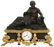 French Bronze Mantle Clock, (Henri Picard)