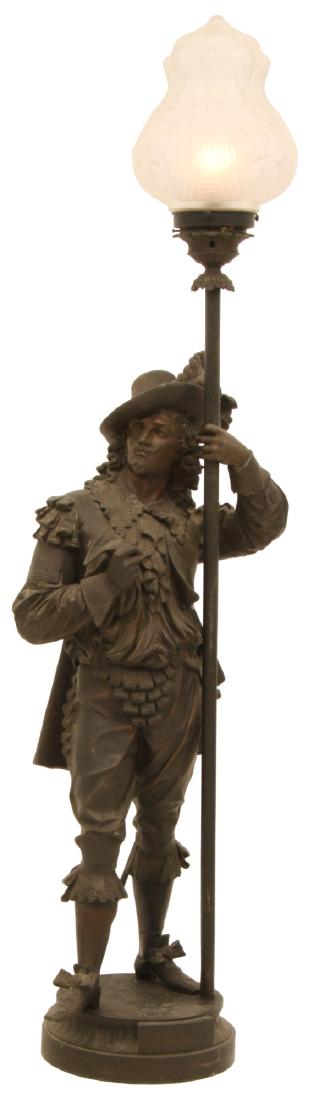 Lg. Figural Don Juan Newel Post Lamp (1 of 10)