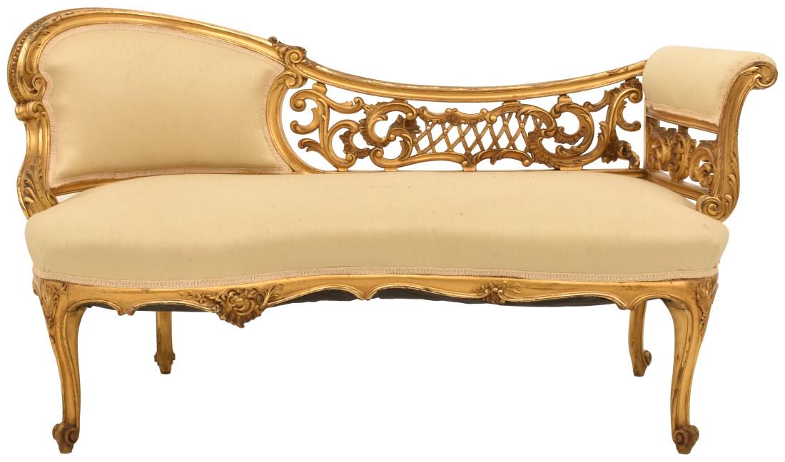 French Gilt Carved Recamier (1 of 10)