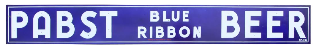 Pabst Blue Ribbon Porcelain Advertising Sign (1 of 6)