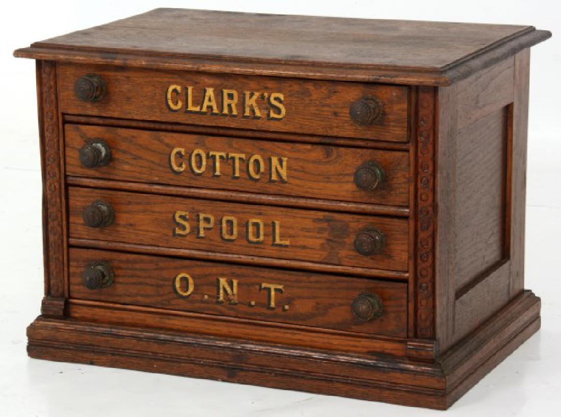 Clarks 4 Dwr. Oak Spool Cabinet (1 of 10)