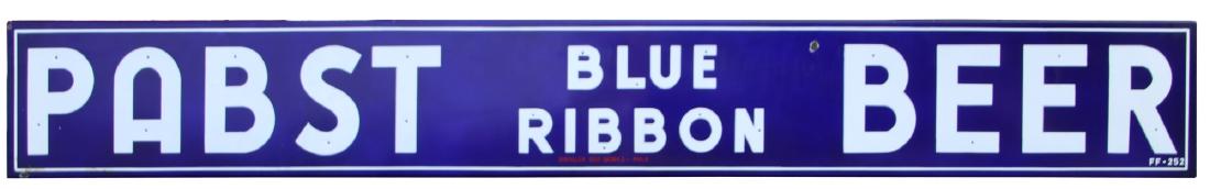 Pabst Blue Ribbon Porcelain Advertising Sign (1 of 7)