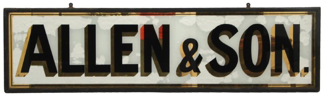 Reverse Painted On Glass Advertising Sign (1 of 6)