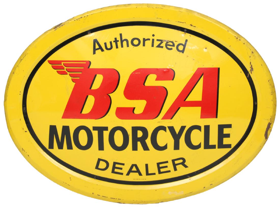 BSA Motorcycles Tin Advertising Dealer Sign (1 of 9)