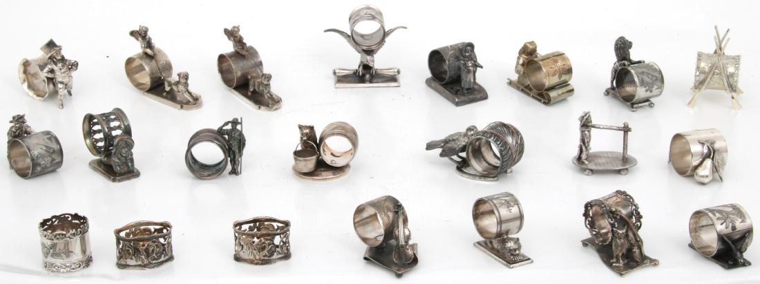 22 Silver Plated Napkin Rings (1 of 10)