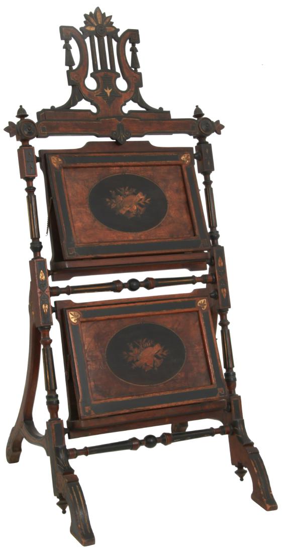 Inlaid Renaissance Revival Double Music Stand (1 of 10)