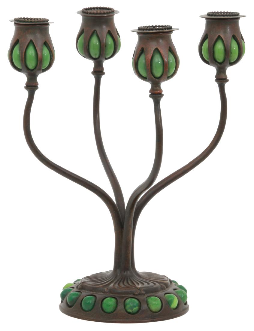 Tiffany Studios 4 Arm Blown-out Candelabra (1 of 10)