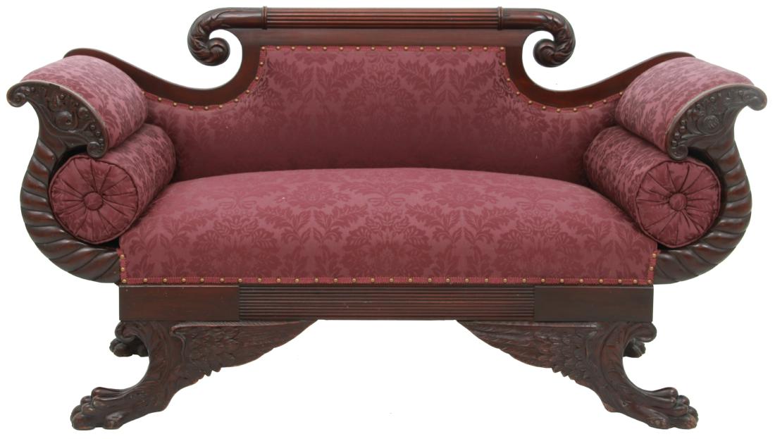 Mahogany Federal Carved Settee (1 of 10)