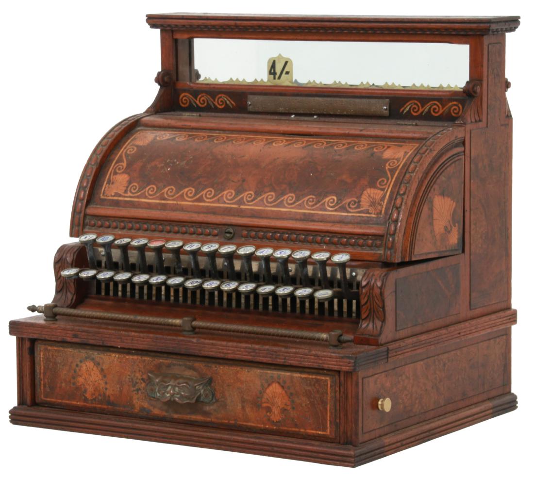 Mahogany Inlaid National Cash Register (1 of 10)