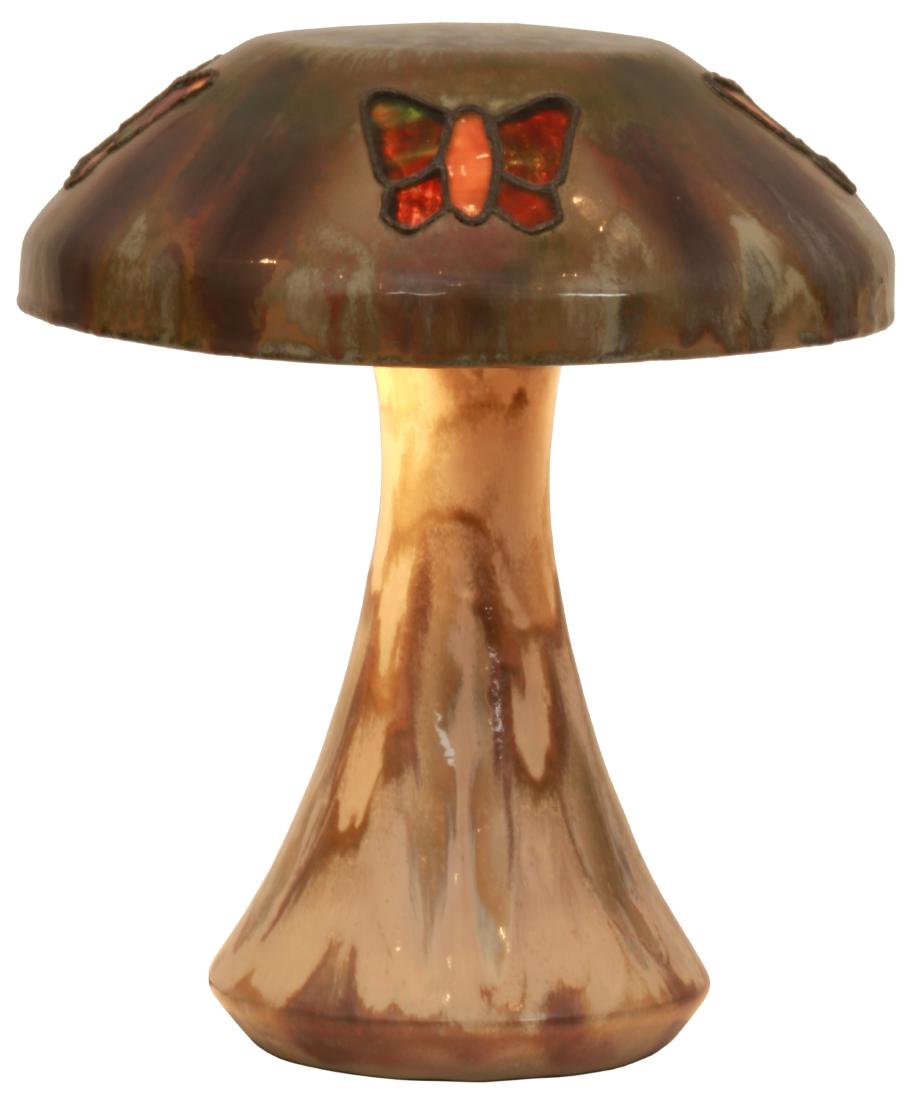Rare Fred Robertson Flambe Pottery Table Lamp