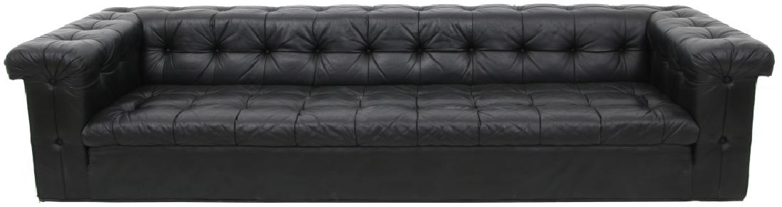 Edward Wormley Leather "Party" Sofa By Dunbar (1 of 10)