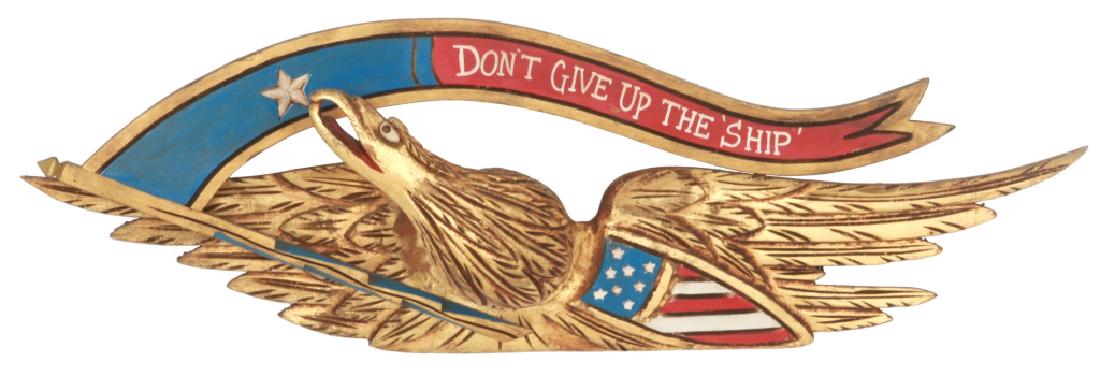 Willard Shepard Gilt Carved Eagle Banner (1 of 8)
