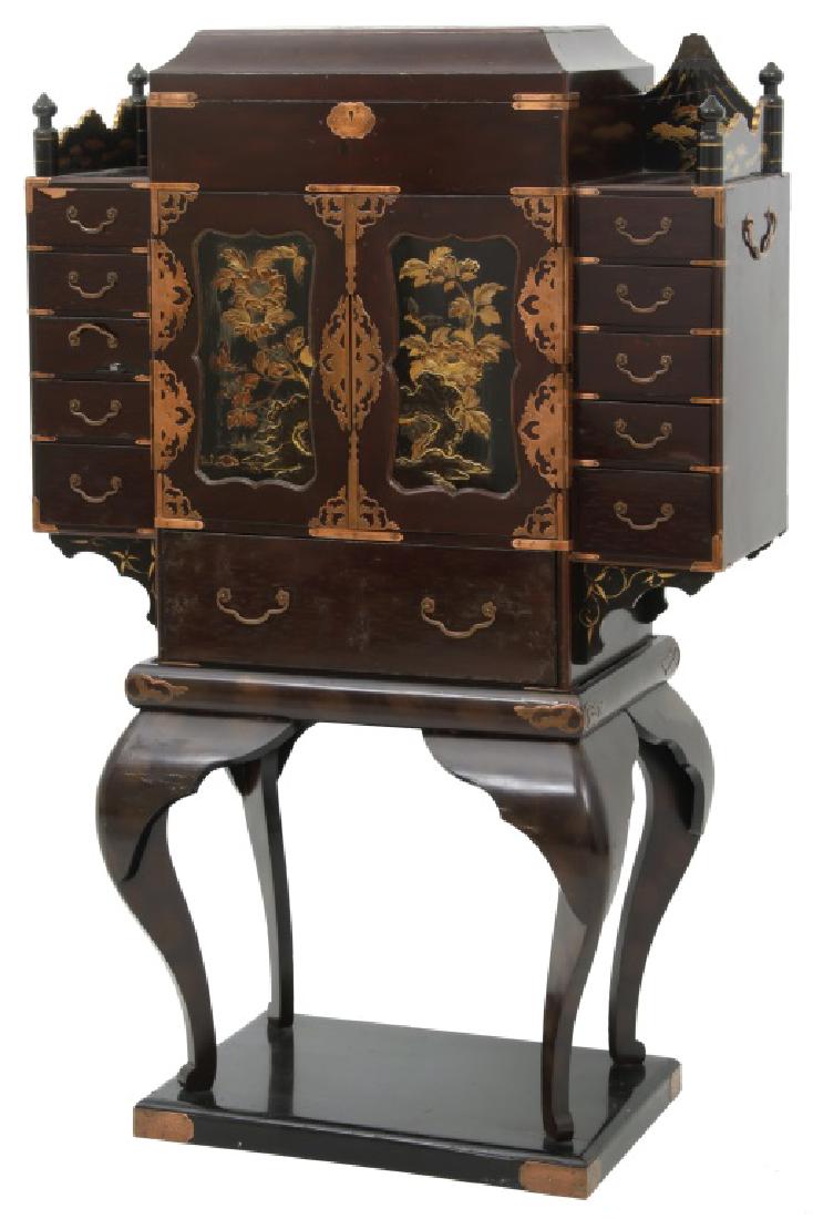 Japanese Lacquer Cabinet On Stand (1 of 10)
