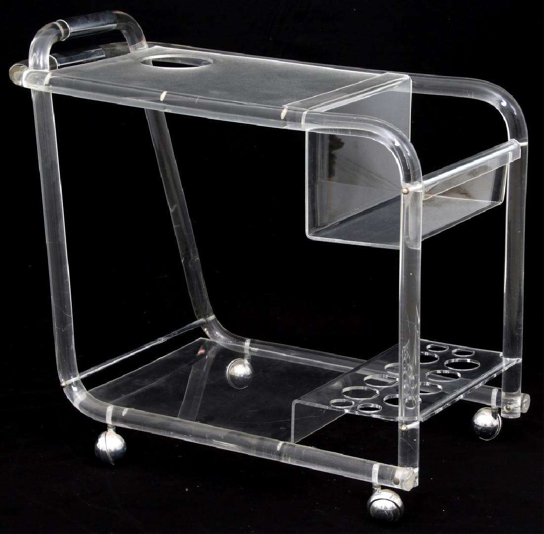 Mid-Century Modern Lucite Bar Cart (1 of 10)